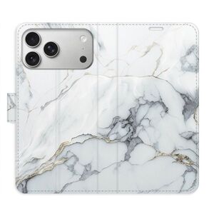 Flipové pouzdro iSaprio - SilverMarble 15 - iPhone 17 Pro Max obraz