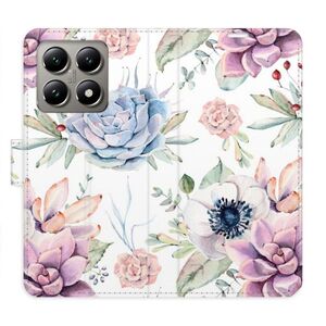Flipové pouzdro iSaprio - Succulents Pattern - Xiaomi 14T obraz