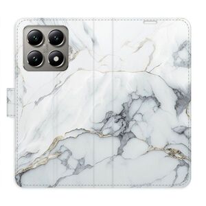 Flipové pouzdro iSaprio - SilverMarble 15 - Xiaomi 14T obraz