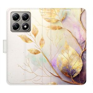 Flipové pouzdro iSaprio - Gold Leaves 02 - Xiaomi 14T Pro obraz