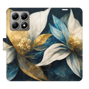 Flipové pouzdro iSaprio - Gold Flowers - Xiaomi 14T Pro obraz