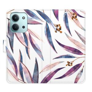 Flipové pouzdro iSaprio - Ornamental Leaves - Xiaomi Redmi 15C obraz
