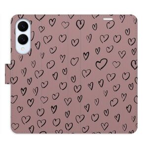 Flipové pouzdro iSaprio - Heart Dark 02 - Samsung Galaxy S25 Edge obraz