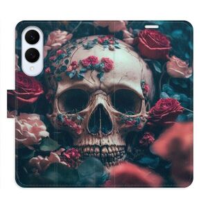 Flipové pouzdro iSaprio - Skull in Roses 02 - Samsung Galaxy S25 Edge obraz