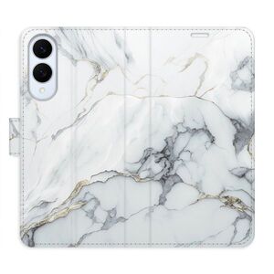 Flipové pouzdro iSaprio - SilverMarble 15 - Samsung Galaxy S25 Edge obraz