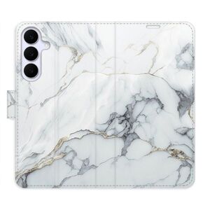 Flipové pouzdro iSaprio - SilverMarble 15 - Samsung Galaxy S25 obraz