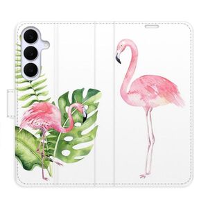 Flipové pouzdro iSaprio - Flamingos - Samsung Galaxy S25 FE obraz