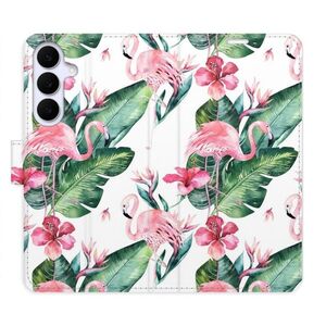 Flipové pouzdro iSaprio - Flamingos Pattern - Samsung Galaxy S25 obraz