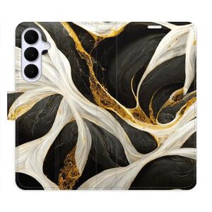 Flipové pouzdro iSaprio - BlackGold Marble - Samsung Galaxy S25 FE obraz