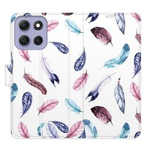 Flipové pouzdro iSaprio - Colorful Feathers - Motorola Moto G86 5G obraz