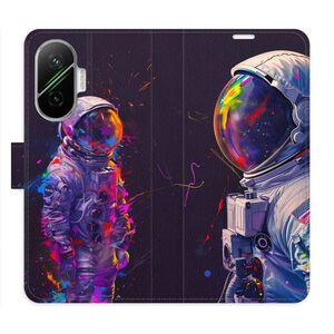 Flipové pouzdro iSaprio - Neon Astronaut 02 - Poco F7 obraz
