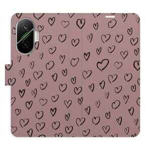 Flipové pouzdro iSaprio - Heart Dark 02 - Poco F7 obraz
