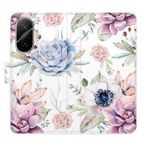 Flipové pouzdro iSaprio - Succulents Pattern - Poco F7 obraz