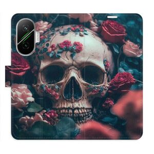 Flipové pouzdro iSaprio - Skull in Roses 02 - Poco F7 obraz