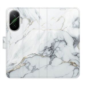 Flipové pouzdro iSaprio - SilverMarble 15 - Poco F7 obraz