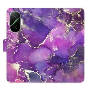 Flipové pouzdro iSaprio - Purple Marble - Poco F7 obraz