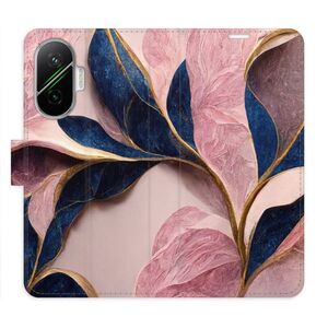 Flipové pouzdro iSaprio - Pink Leaves - Poco F7 obraz