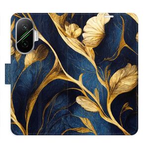 Flipové pouzdro iSaprio - GoldBlue - Poco F7 obraz