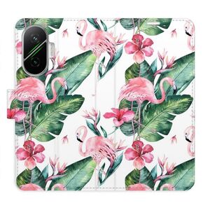 Flipové pouzdro iSaprio - Flamingos Pattern - Poco F7 obraz