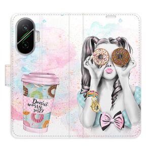 Flipové pouzdro iSaprio - Donut Worry Girl - Poco F7 obraz