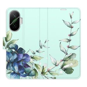 Flipové pouzdro iSaprio - Blue Flowers - Poco F7 obraz