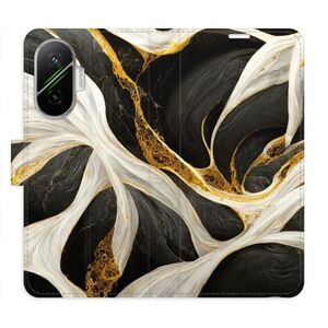 Flipové pouzdro iSaprio - BlackGold Marble - Poco F7 obraz