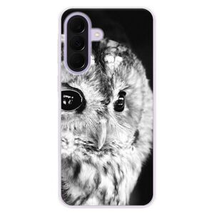 Silikonové pouzdro iSaprio - BW Owl - Samsung Galaxy A37 obraz