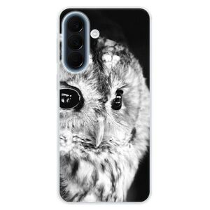 Silikonové pouzdro iSaprio - BW Owl - Samsung Galaxy A57 obraz