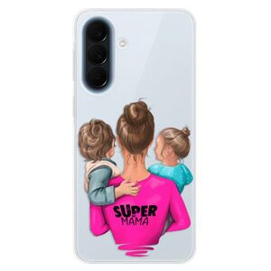 Silikonové pouzdro iSaprio - Super Mama - Boy and Girl - Samsung Galaxy A57 obraz