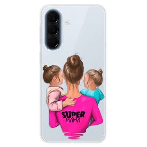 Silikonové pouzdro iSaprio - Super Mama - Two Girls - Samsung Galaxy A57 obraz