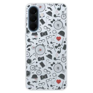 Silikonové pouzdro iSaprio - Vintage Pattern 01 - black - Samsung Galaxy A57 obraz