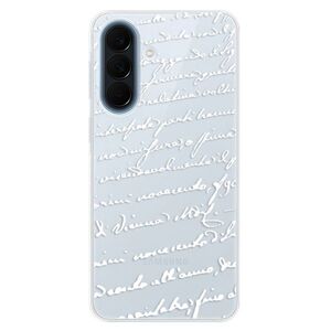 Silikonové pouzdro iSaprio - Handwriting 01 - white - Samsung Galaxy A57 obraz