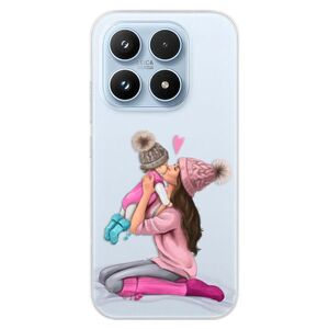 Silikonové pouzdro iSaprio - Kissing Mom - Brunette and Girl - Xiaomi 17 obraz