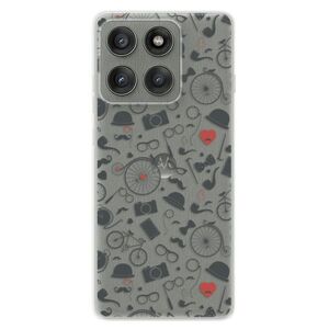 Silikonové pouzdro iSaprio - Vintage Pattern 01 - black - Motorola Edge 60 Pro obraz