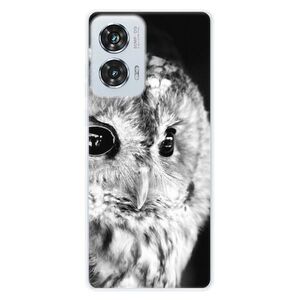 Silikonové pouzdro iSaprio - BW Owl - Motorola Edge 50 Fusion obraz