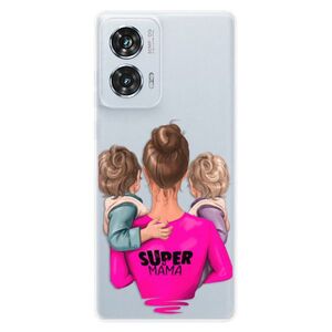 Silikonové pouzdro iSaprio - Super Mama - Two Boys - Motorola Edge 50 Fusion obraz