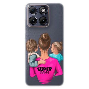 Silikonové pouzdro iSaprio - Super Mama - Boy and Girl - Motorola Edge 70 Fusion obraz