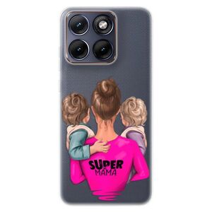 Silikonové pouzdro iSaprio - Super Mama - Two Boys - Motorola Edge 70 Fusion obraz