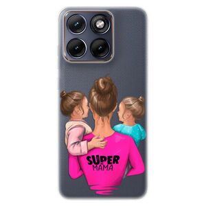 Silikonové pouzdro iSaprio - Super Mama - Two Girls - Motorola Edge 70 Fusion obraz