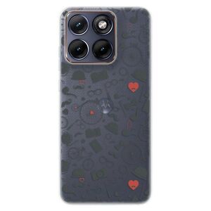 Silikonové pouzdro iSaprio - Vintage Pattern 01 - black - Motorola Edge 70 Fusion obraz