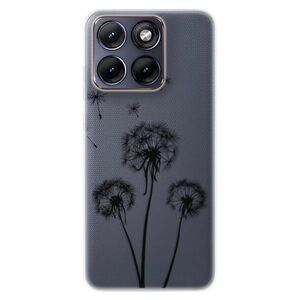 Silikonové pouzdro iSaprio - Three Dandelions - black - Motorola Edge 70 Fusion obraz