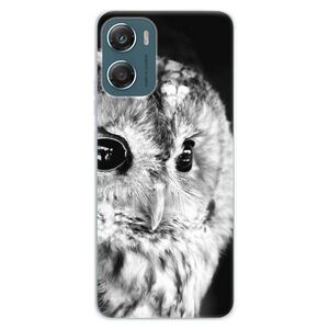 Silikonové pouzdro iSaprio - BW Owl - Motorola Moto G06 obraz