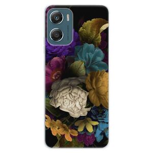 Silikonové pouzdro iSaprio - Dark Flowers - Motorola Moto G06 obraz