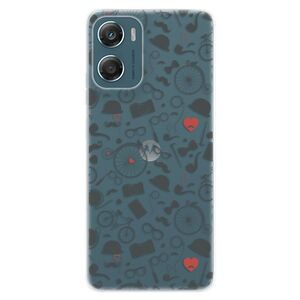Silikonové pouzdro iSaprio - Vintage Pattern 01 - black - Motorola Moto G06 obraz