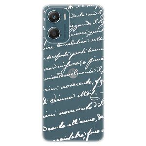 Silikonové pouzdro iSaprio - Handwriting 01 - white - Motorola Moto G06 obraz