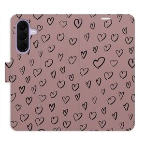 Flipové pouzdro iSaprio - Heart Dark 02 - Samsung Galaxy A37 obraz