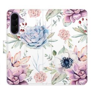 Flipové pouzdro iSaprio - Succulents Pattern - Samsung Galaxy A37 obraz