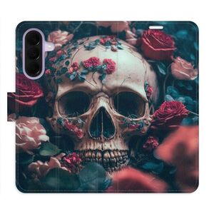 Flipové pouzdro iSaprio - Skull in Roses 02 - Samsung Galaxy A37 obraz