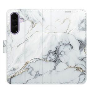 Flipové pouzdro iSaprio - SilverMarble 15 - Samsung Galaxy A37 obraz