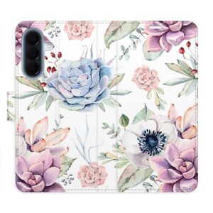Flipové pouzdro iSaprio - Succulents Pattern - Samsung Galaxy A57 obraz